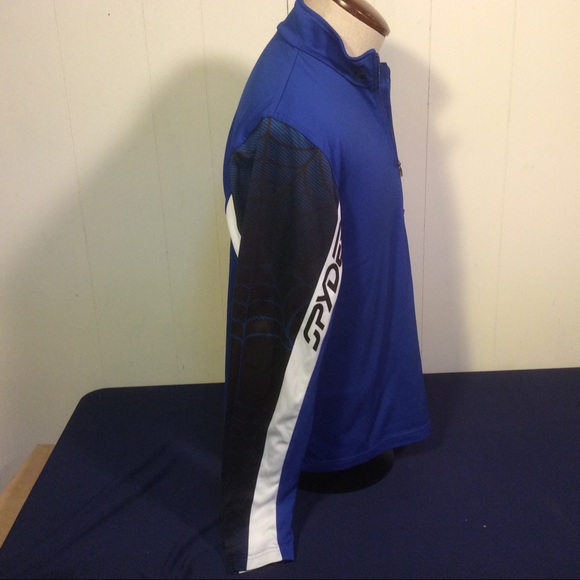 Spyder Mens 1/4 zip Pullover Ski Shirt - Picture 4 of 9